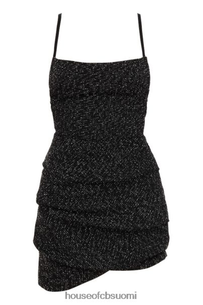 House of CB rheanna musta boucle draped minimekko Z000Z605 vaatetus