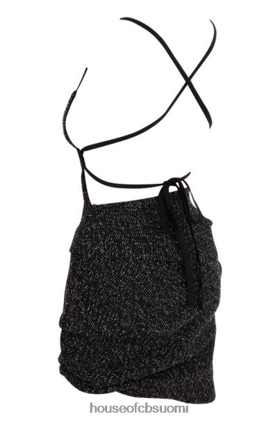 House of CB rheanna musta boucle draped minimekko Z000Z605 vaatetus