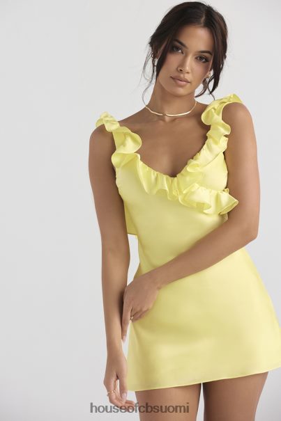 House of CB tink buttercup satiinista röyhelöinen minimekko Z000Z443 vaatetus