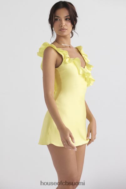 House of CB tink buttercup satiinista röyhelöinen minimekko Z000Z443 vaatetus