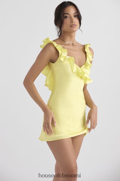 House of CB tink buttercup satiinista röyhelöinen minimekko Z000Z443 vaatetus