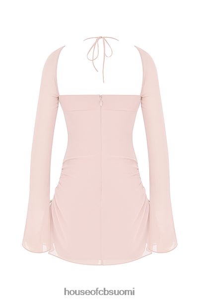 House of CB vauvan pinkki kvartsi sifonki leikkaus riimu minimekko Z000Z400 vaatetus