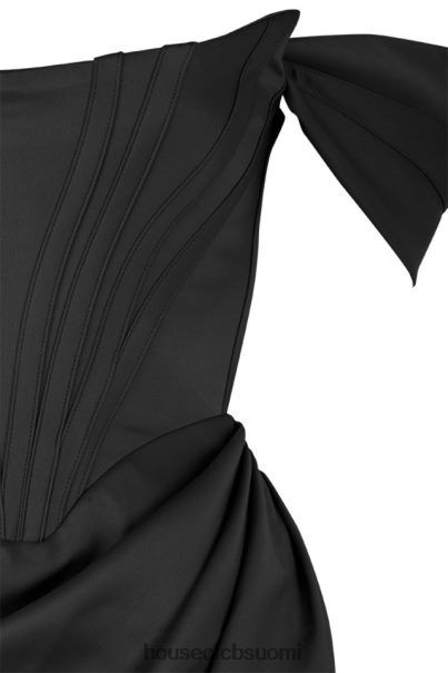 House of CB loretta musta satiininen mekko Z000Z626 vaatetus