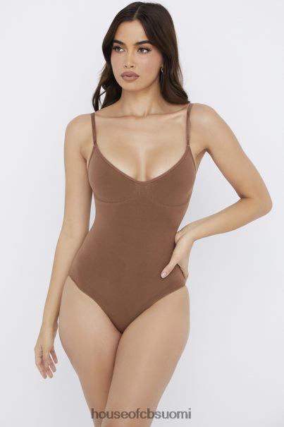 House of CB kuvanveisto koko lyhyt bodysuit mokka Z000Z1272 vaatetus