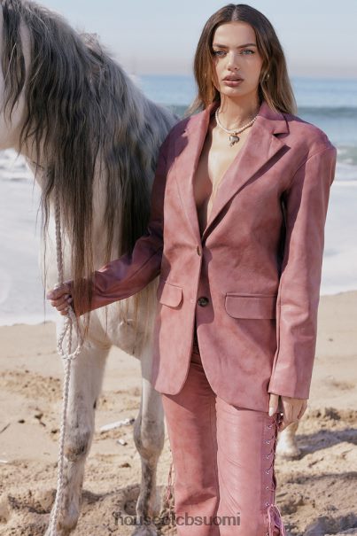 House of CB kiera lämmin pinkki vegaaninen nahkainen oversize bleiseri Z000Z1031 vaatetus