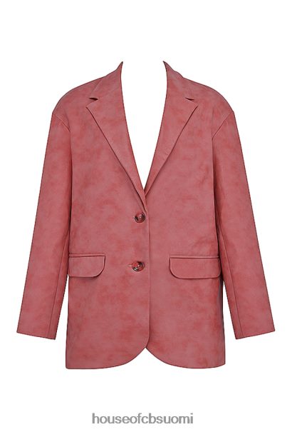 House of CB kiera lämmin pinkki vegaaninen nahkainen oversize bleiseri Z000Z1031 vaatetus