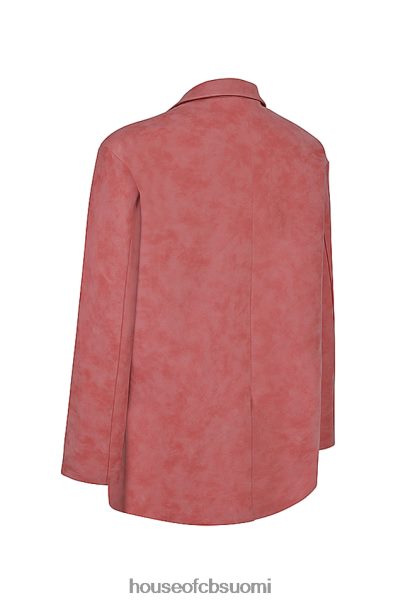 House of CB kiera lämmin pinkki vegaaninen nahkainen oversize bleiseri Z000Z1031 vaatetus