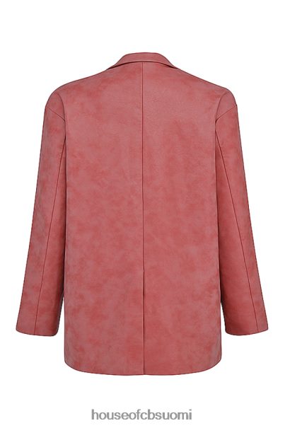 House of CB kiera lämmin pinkki vegaaninen nahkainen oversize bleiseri Z000Z1031 vaatetus