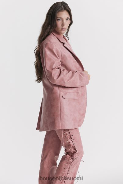 House of CB kiera lämmin pinkki vegaaninen nahkainen oversize bleiseri Z000Z1031 vaatetus