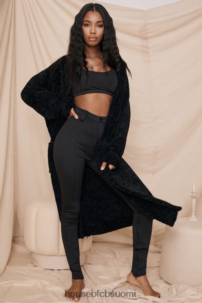 House of CB celine musta chenille slouchy neuletakki Z000Z1052 vaatetus