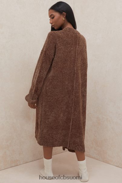 House of CB celine suklaa chenille slouchy neuletakki Z000Z1048 vaatetus