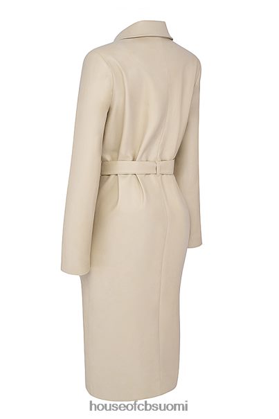 House of CB ariel beige vegaaninen nahkainen trenssitakki Z000Z1030 vaatetus