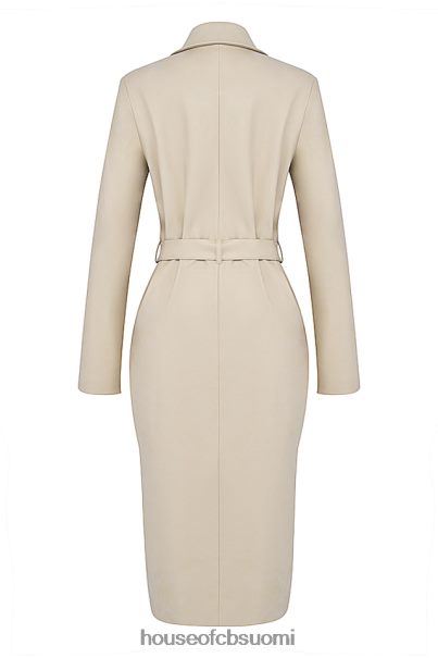 House of CB ariel beige vegaaninen nahkainen trenssitakki Z000Z1030 vaatetus