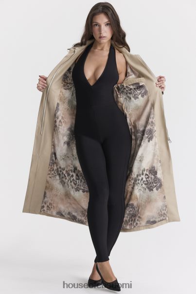 House of CB ariel beige vegaaninen nahkainen trenssitakki Z000Z1030 vaatetus