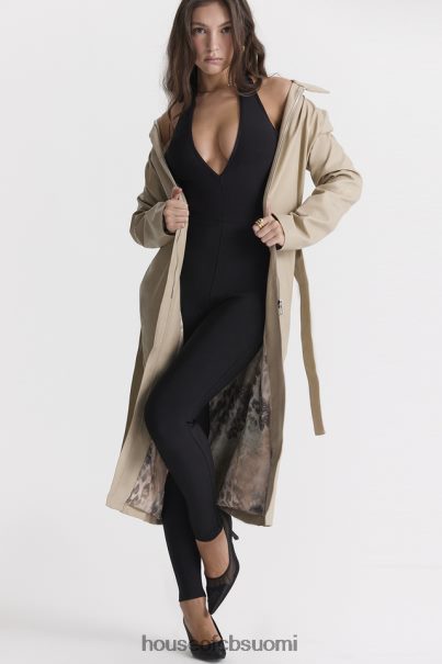 House of CB ariel beige vegaaninen nahkainen trenssitakki Z000Z1030 vaatetus