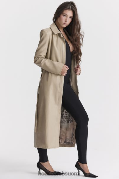 House of CB ariel beige vegaaninen nahkainen trenssitakki Z000Z1030 vaatetus