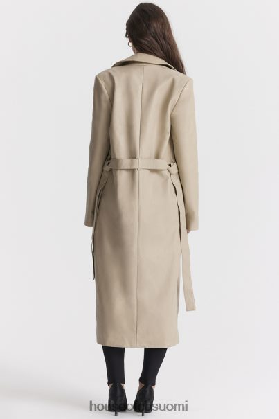 House of CB ariel beige vegaaninen nahkainen trenssitakki Z000Z1030 vaatetus