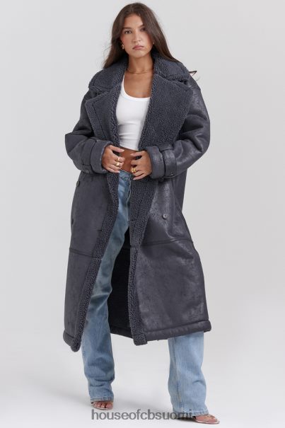 House of CB deiji grey vegaaninen shearling takki Z000Z1024 vaatetus