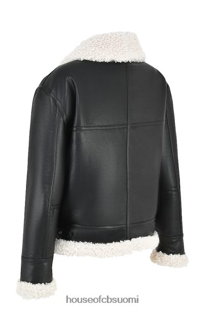 House of CB hullu musta vegaani shearling lentäjätakki Z000Z1041 vaatetus