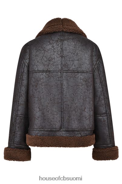 House of CB hullunruskea vegaani shearling lentäjätakki Z000Z1025 vaatetus