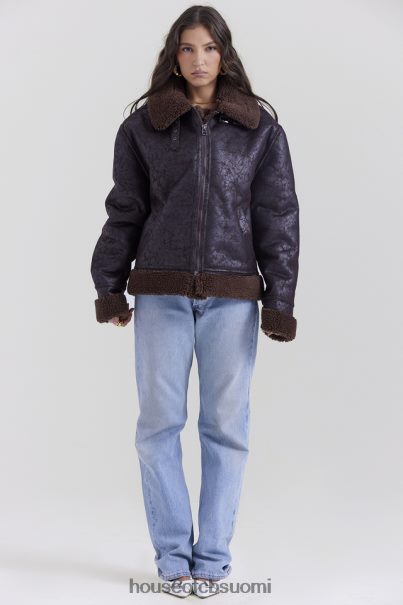 House of CB hullunruskea vegaani shearling lentäjätakki Z000Z1025 vaatetus