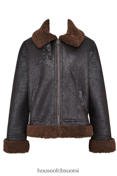 House of CB hullunruskea vegaani shearling lentäjätakki Z000Z1025 vaatetus