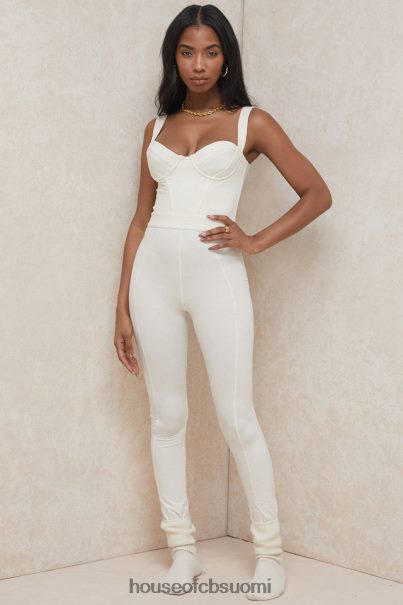 House of CB mallen whisper valkoinen stretch jersey jumpsuit Z000Z1058 vaatetus