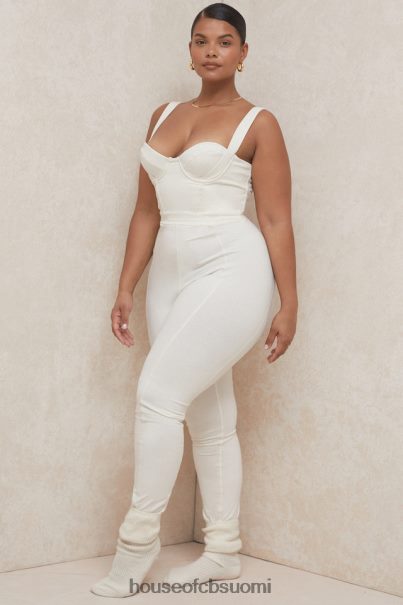 House of CB mallen whisper valkoinen stretch jersey jumpsuit Z000Z1058 vaatetus