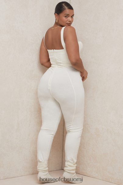 House of CB mallen whisper valkoinen stretch jersey jumpsuit Z000Z1058 vaatetus