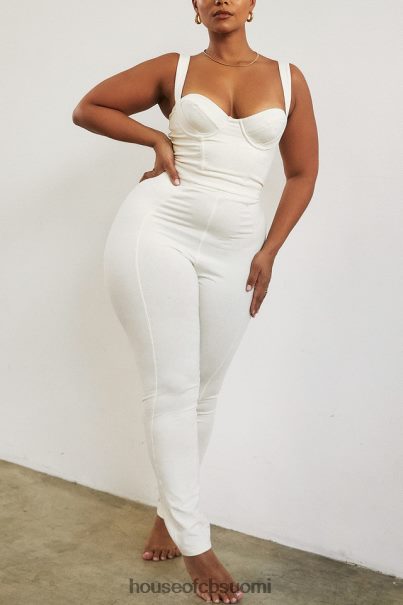 House of CB mallen whisper valkoinen stretch jersey jumpsuit Z000Z1058 vaatetus