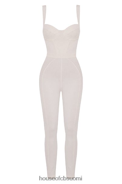 House of CB mallen whisper valkoinen stretch jersey jumpsuit Z000Z1058 vaatetus