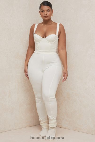 House of CB mallen whisper valkoinen stretch jersey jumpsuit Z000Z1058 vaatetus