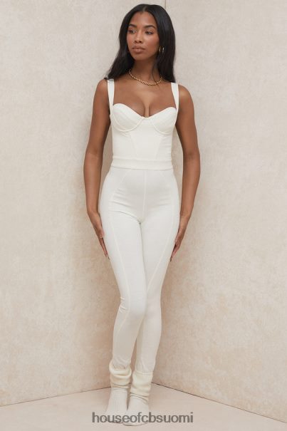 House of CB mallen whisper valkoinen stretch jersey jumpsuit Z000Z1058 vaatetus