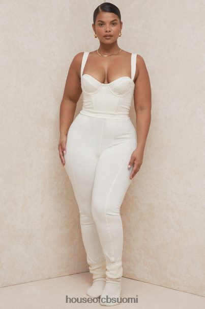House of CB mallen whisper valkoinen stretch jersey jumpsuit Z000Z1058 vaatetus