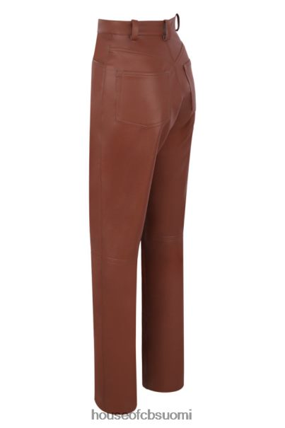 House of CB inaya tan stretch vegaaninen nahkahousut Z000Z1011 vaatetus