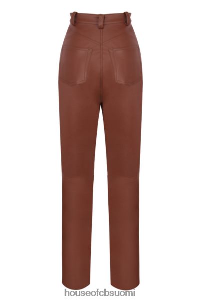House of CB inaya tan stretch vegaaninen nahkahousut Z000Z1011 vaatetus