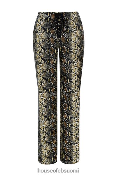 House of CB serina snake print vegaaniset nahkahousut Z000Z835 vaatetus