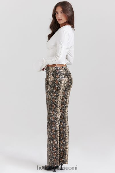 House of CB serina snake print vegaaniset nahkahousut Z000Z835 vaatetus