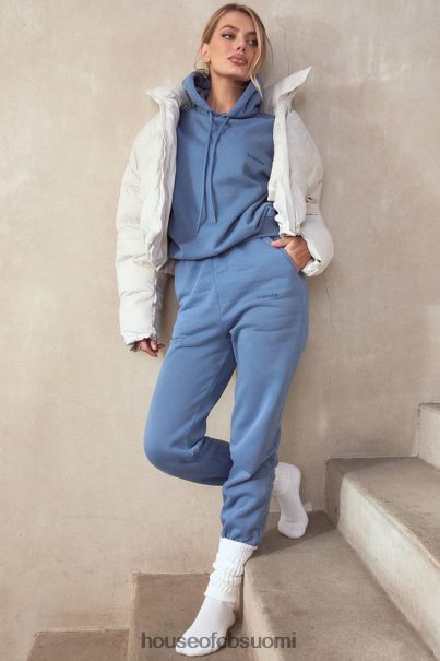 House of CB taivas taivaansininen fleece selkä lenkkihousut Z000Z977 vaatetus