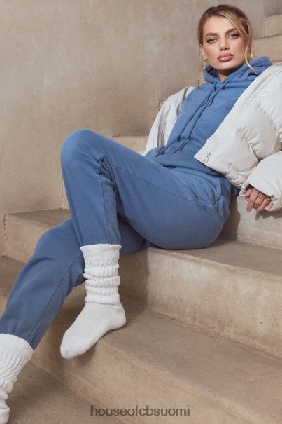 House of CB taivas taivaansininen fleece selkä lenkkihousut Z000Z977 vaatetus