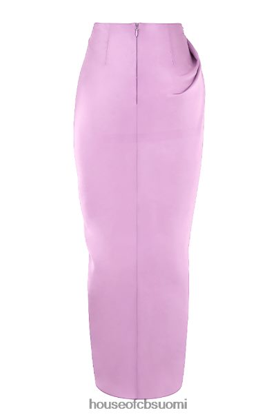 House of CB Constance lila silkkinen satiininen draped hame Z000Z963 vaatetus