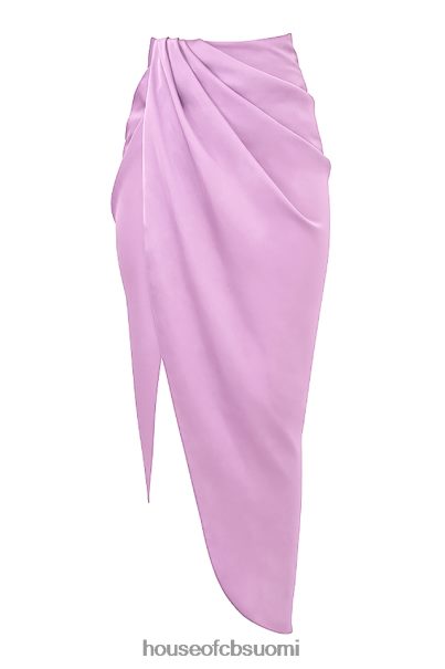 House of CB Constance lila silkkinen satiininen draped hame Z000Z963 vaatetus