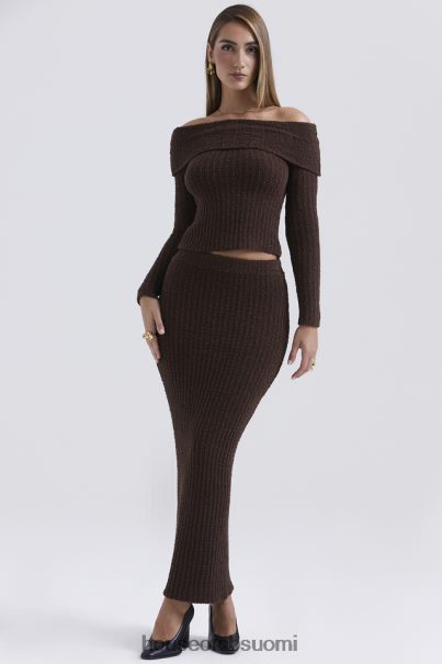 House of CB Sloane suklaa pehmeä boucle maxi hame Z000Z829 vaatetus