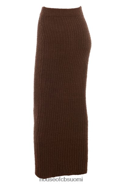 House of CB Sloane suklaa pehmeä boucle maxi hame Z000Z829 vaatetus