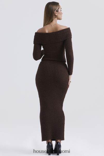 House of CB Sloane suklaa pehmeä boucle maxi hame Z000Z829 vaatetus