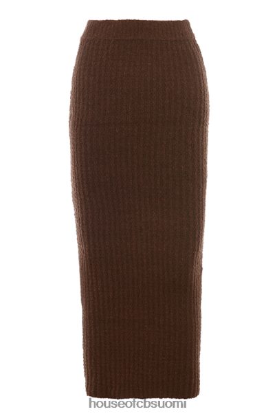 House of CB Sloane suklaa pehmeä boucle maxi hame Z000Z829 vaatetus