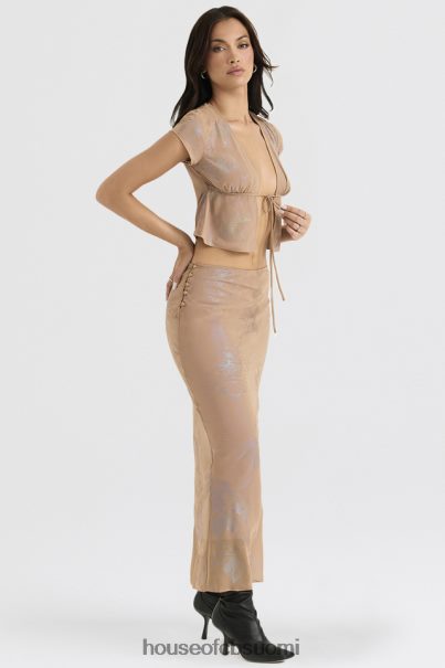 House of CB dyana shimmer cafe au lait bias cut maxi hame Z000Z890 vaatetus