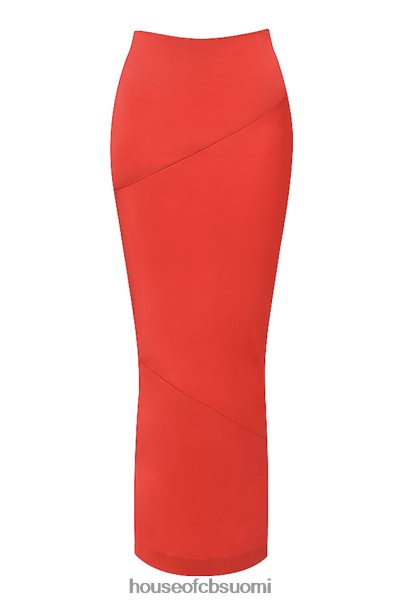 House of CB Colette Scarlet Satin matalavyötäröinen midihame Z000Z943 vaatetus