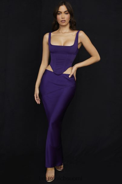 House of CB Colette grape satiini matalavyötäröinen midihame Z000Z959 vaatetus