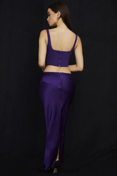 House of CB Colette grape satiini matalavyötäröinen midihame Z000Z959 vaatetus